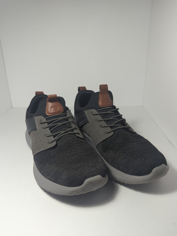 Skechers Men's Classic Fit Size 12  Delson-Camden Slip-on Sneakers Black/Gray