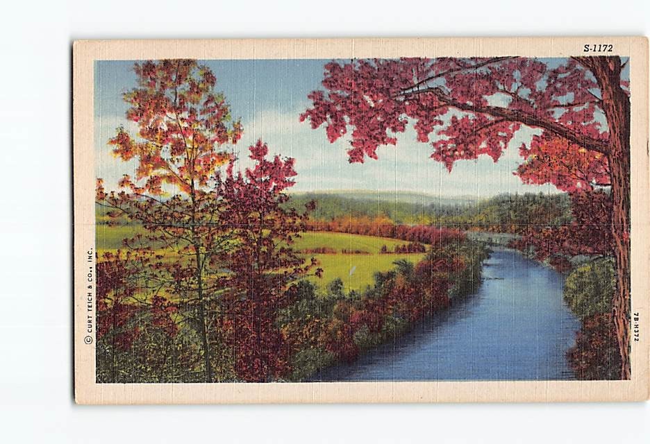 Postcard River Landscape and Nature Scenery