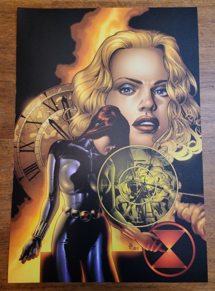 Black Widow Variant Cover Marvel Comic Poster by J.G. Jones and Dave Kemp, Collectible Artwork for Fans and Collectors