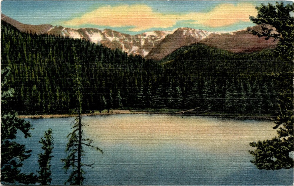 Mt. Evans, Range, Echo Lake, Mt. Evans Road, Denver Mountain Parks, Postcard