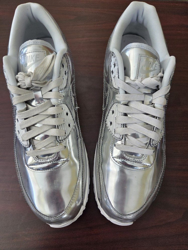 Nike Air Max 90 SP Metallic Pack Liquid Chrome 2020 - Women's 14.5 - CQ6639-001