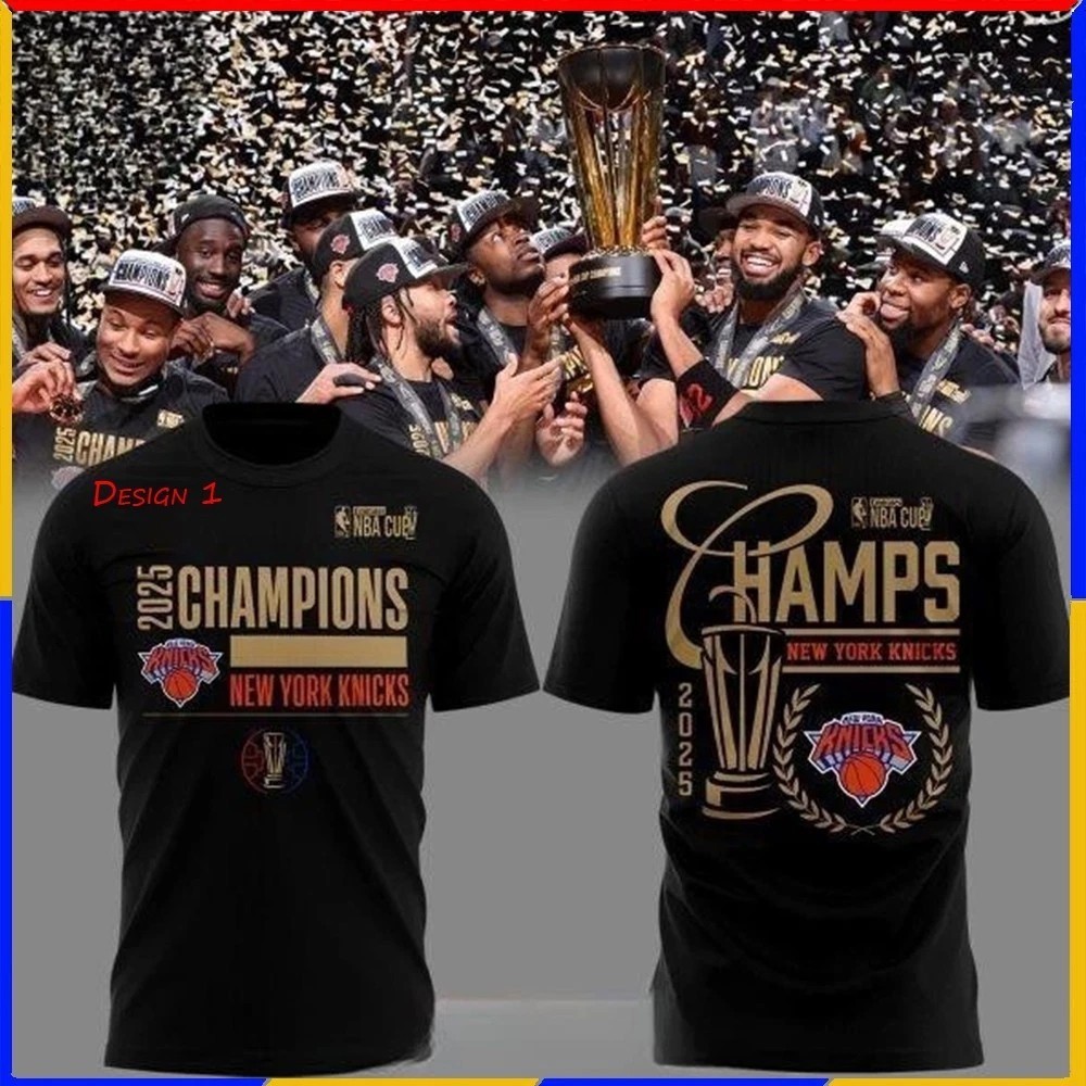New York Knicks 2025 Basketball Cup Champions Double Sided - Full Size