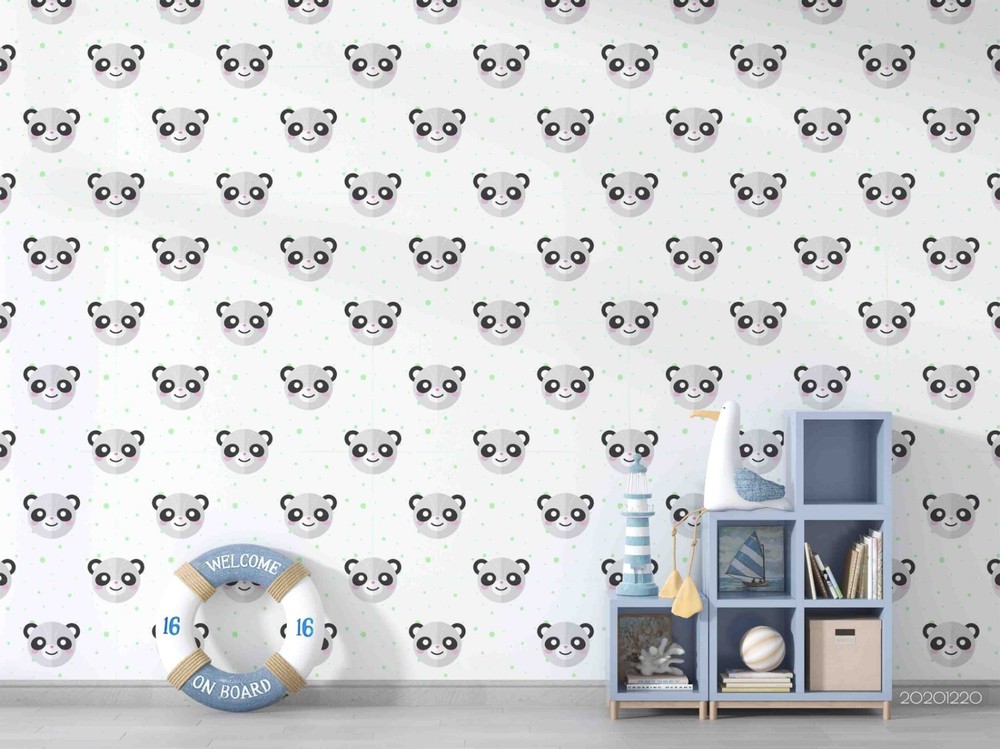 3D Bear Head Cartoon Mode Wall Murals Wallpaper Murals Wall Sticker
