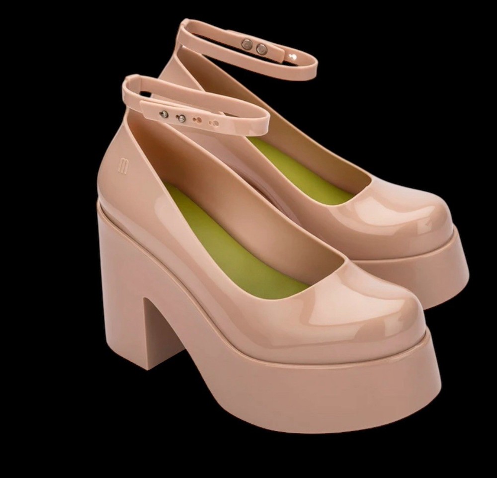 Melissa doll heel beige/green size 6