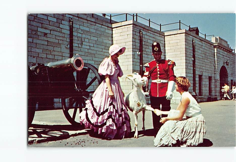 Postcard Garrison Mascot Fort Henry Kingston Ontario Canada