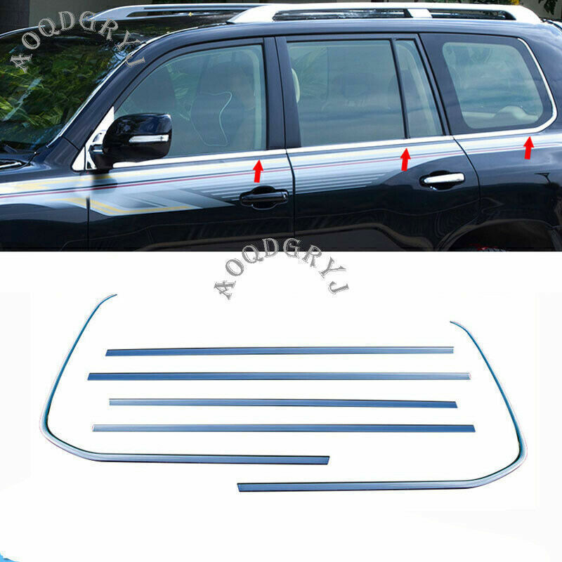 Toyota Land Cruiser 08-21 Chrome Steel Window Sill Trim Molding