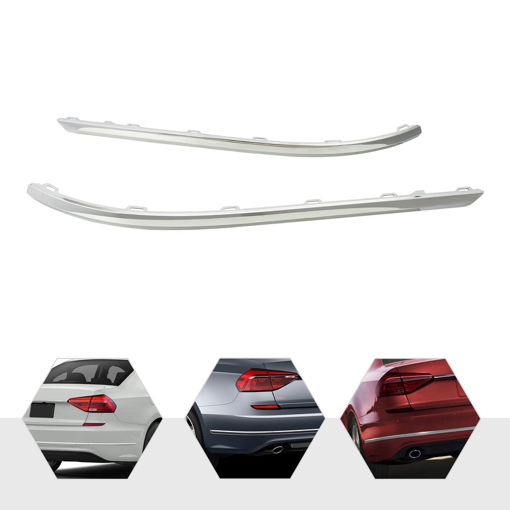 5618534602ZZ New Rear Bumper Left&Right Chrome Molding Trim For VW Passat 16-19