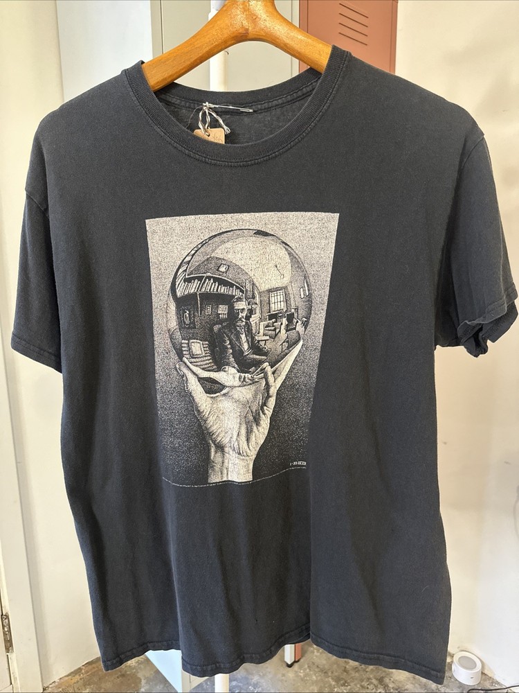 Early Y2K M.C. Escher Art Print T-Shirt Large 22x27.5