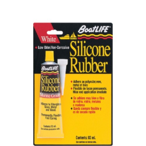 2.8 oz White Marine-Grade Acid-Free Silicone Sealant for Boats & Watercraft-image