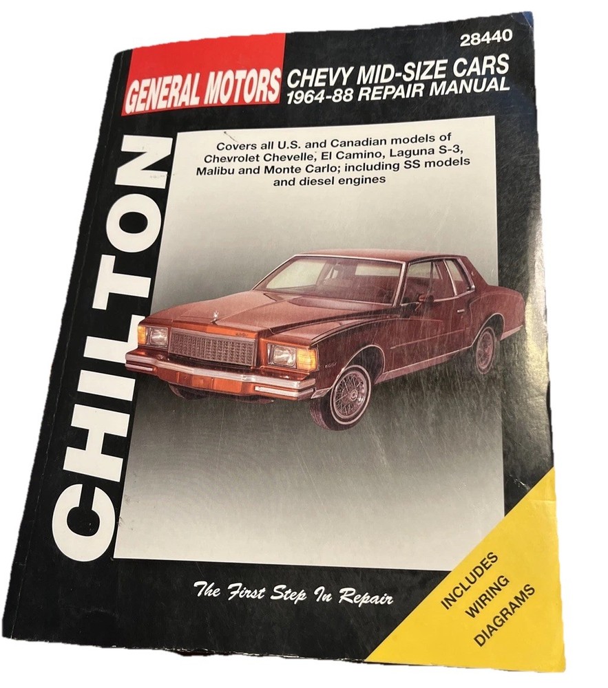 Chilton's GM Chevy Mid-Size Cars 1964 thru 1988 Repair Manual 28440 Car Mechanic