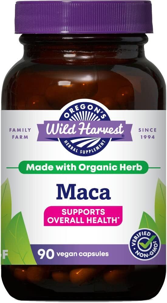 Oregon's Wild Harvest Maca Root Organic Herbal Supplement, 90 Count