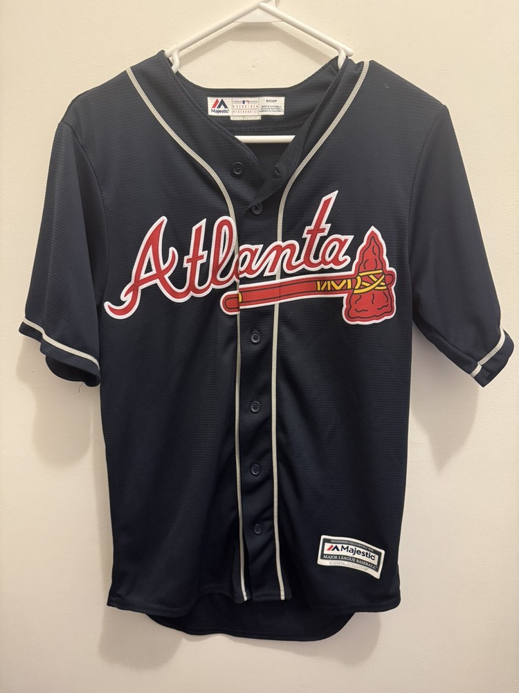 Men's Majestic Atlanta Braves Freddie Freeman Blue Jersey Size S
