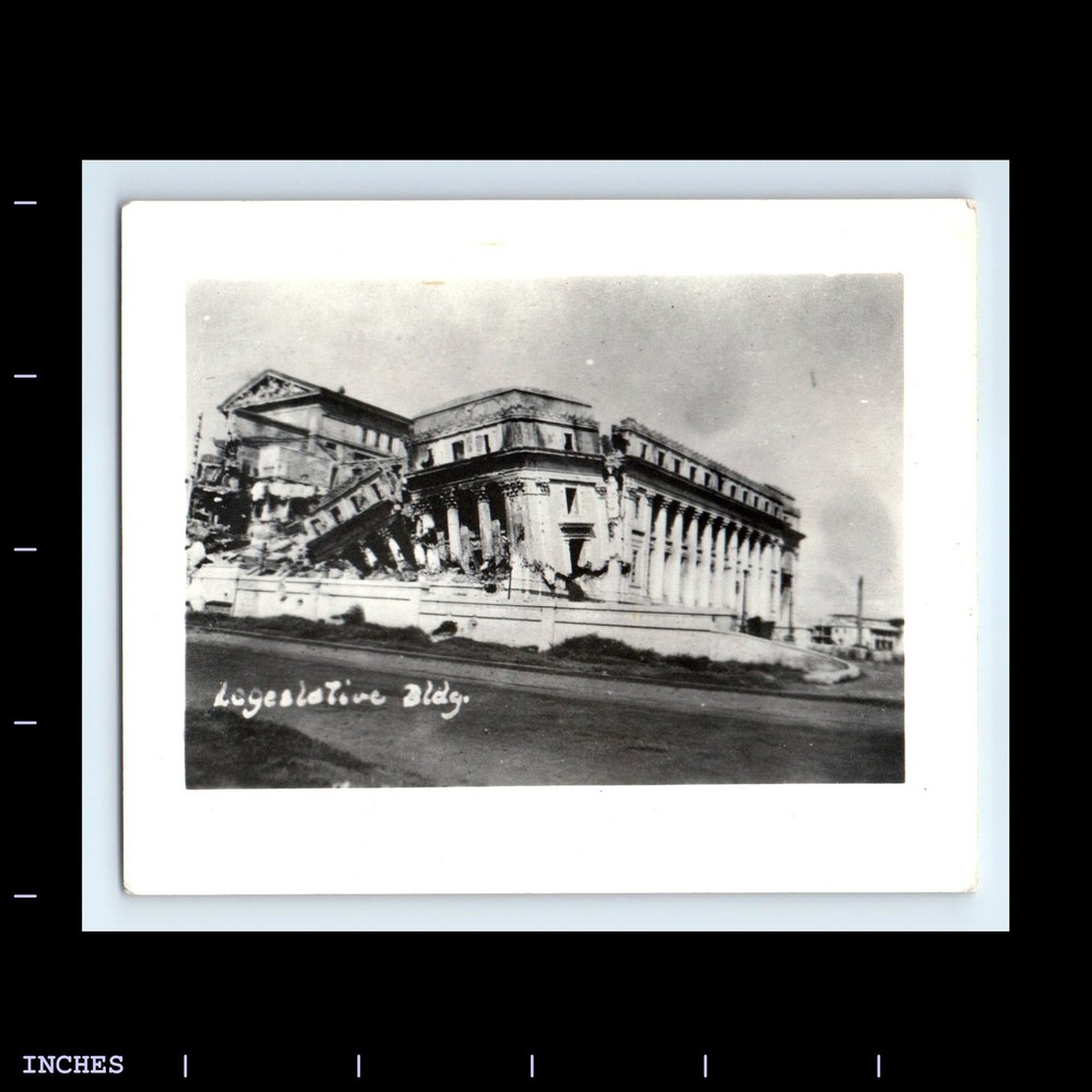 Old Vintage Photo LEGISLATIVE BUILDING BATTLE OF MANILA PHILIPPINES WAR WW2