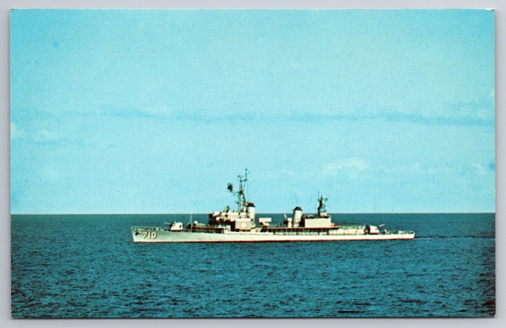 USS Gearing DD 710 Navy Gearing Class Destroyer Photo Postcard