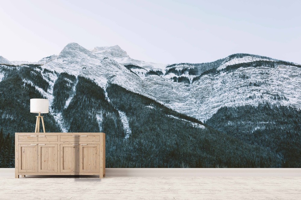 3D Mountain Forest Winter Landscape Wall Murals Wallpaper Murals Wall Sticker 2