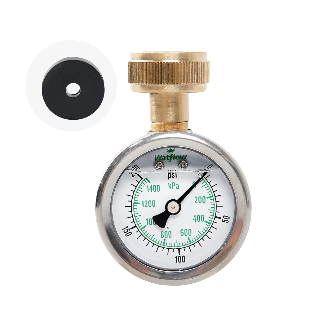 2 Glycerin Filled Stainless Steel Water Pressure Test Gauge Garden Hose Pressur