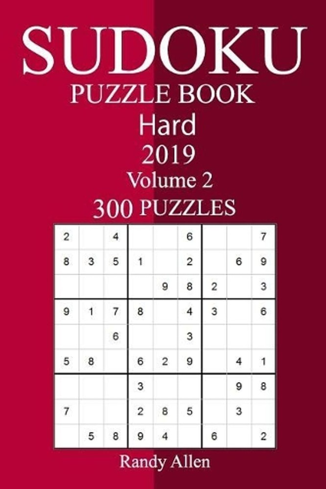 300 Hard Sudoku Puzzle Book 2019 by Randy Allen (English) Paperback Book