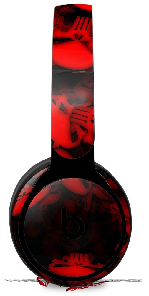 Skin for Beats Solo Pro Skulls Confetti Red BEATS NOT INCLUDED
