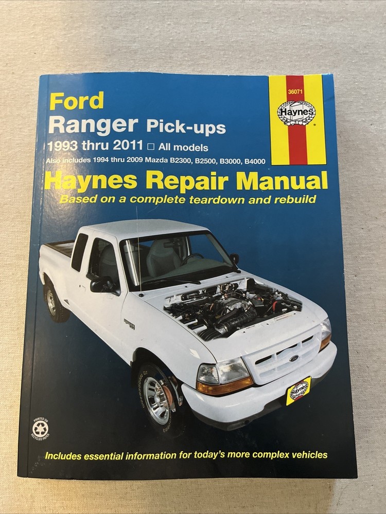 Haynes Repair Manual: Ford Ranger Pick Ups 1993-08 Mazda 94-08 #36071
