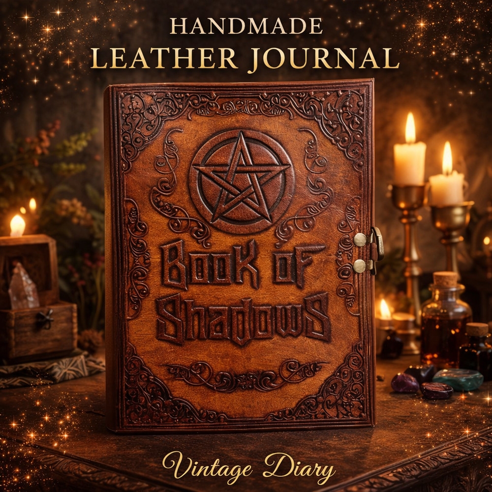 Handmade Leather Journal 7x5 Vintage Diary Notebook Single Lock 200 Lined Pages