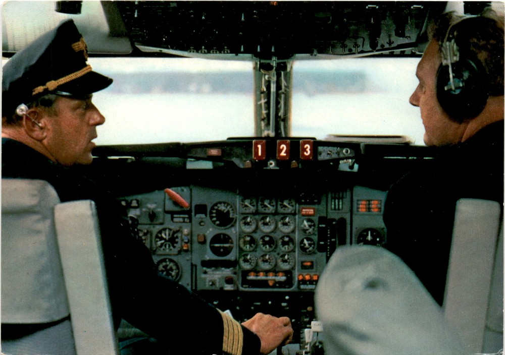 Lufthansa, Europa Jet, cockpit, German, airline, founded 1953, largest Postcard