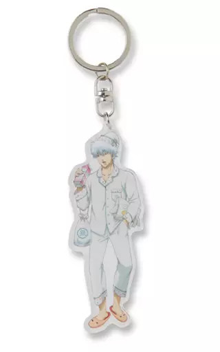 Gintama Keychain Mascot Sakata Gintoki Pajama Acrylic Charm Used Japan Import