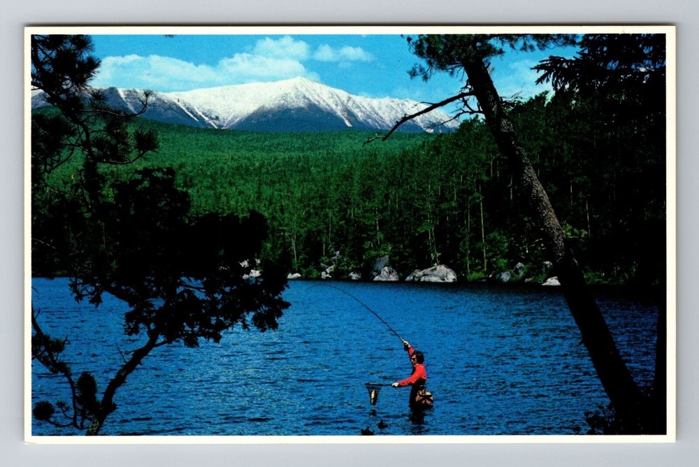 Baxter Park ME-Maine, Mount Katahdin, Antique, Vintage Souvenir Postcard