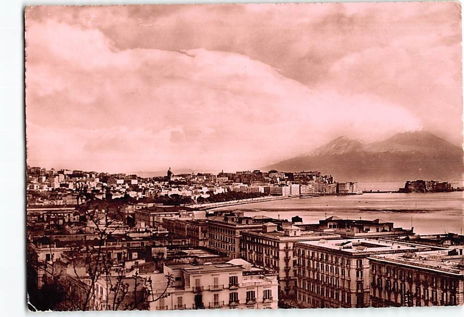 Postcard Panoramic View Naples Italy