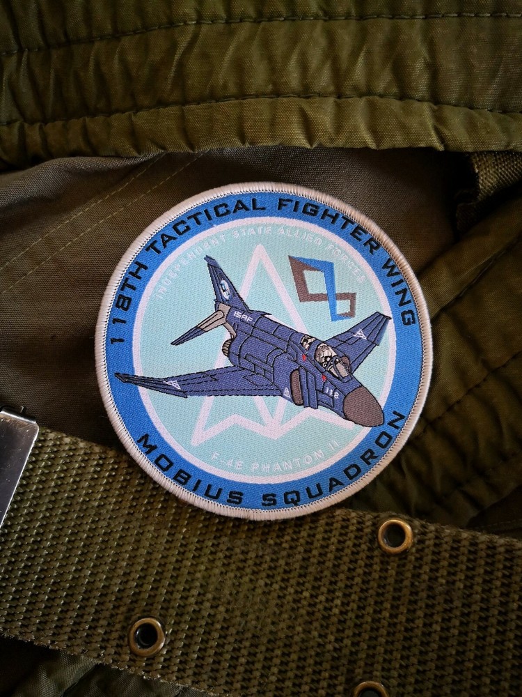 Ace Combat, ISAF mobius, F-4 Phantom II, aircraft military morale fighter patch-image
