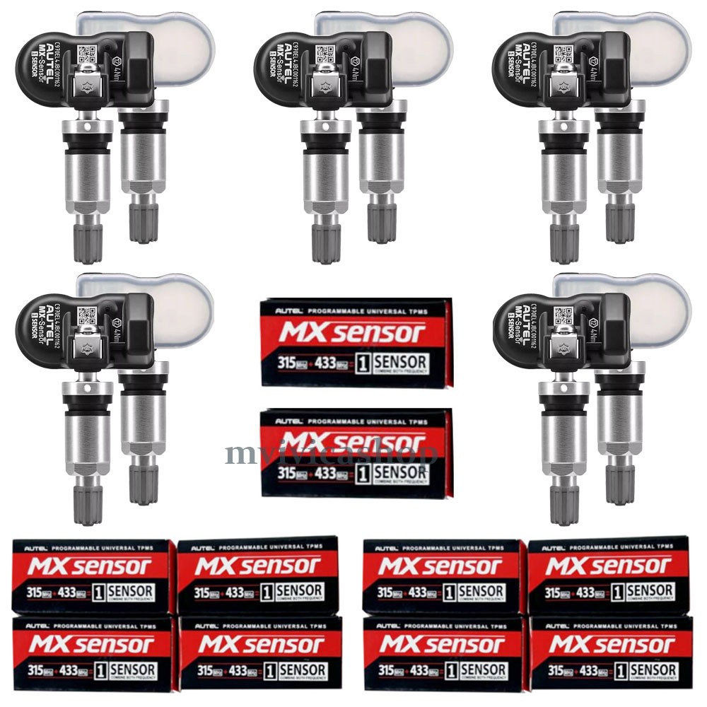 10pcs Autel MX-Sensor Universal Programmable 315MHz&433MHz Metal Stem TPMS US
