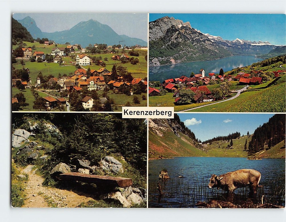 Postcard Multiple View Of Kerenzerberg Pass Switzerland