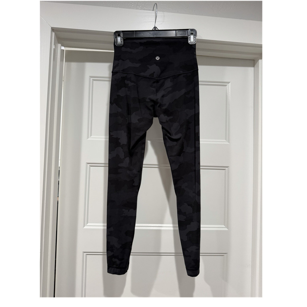 Lululemon Align High Waist Camouflage Ankle Leggings Black Gray Size 6