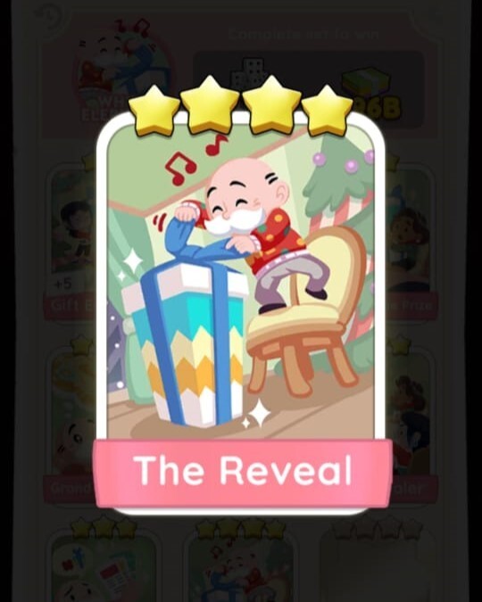 The Reveal MONOPOLY 4 Stars ⭐️⭐️⭐️⭐ Sticker | FAST DELIVERY