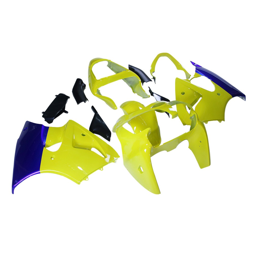 Injection Yellow Blue Fairing Kit for Kawasaki Ninja ZX6R 2000 01 2002 Bodywork