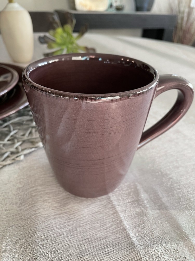 Sonoma Plum By TAG Ironstone                       4Plates  And 4 Mugs  VTG EC