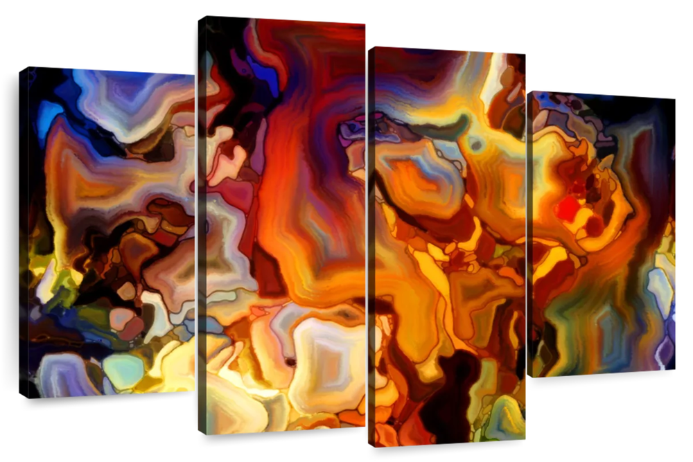 Abstract Stained Glass Wall Art