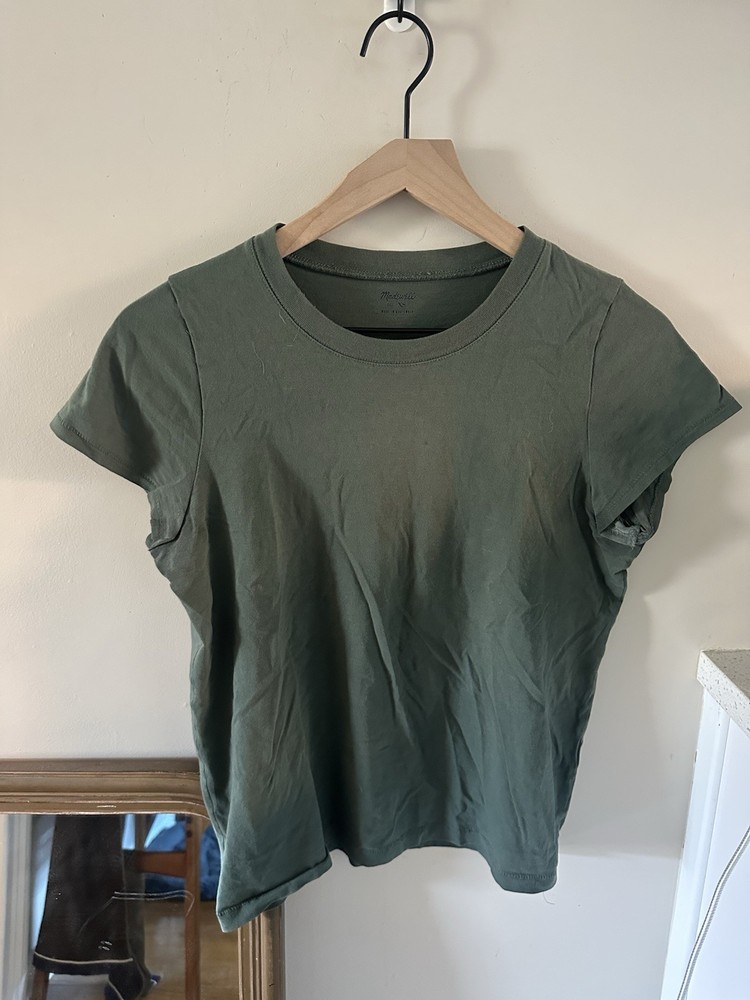 Madewell Thin Cotton T Shirt Sage Green Size Women’s Extra Small