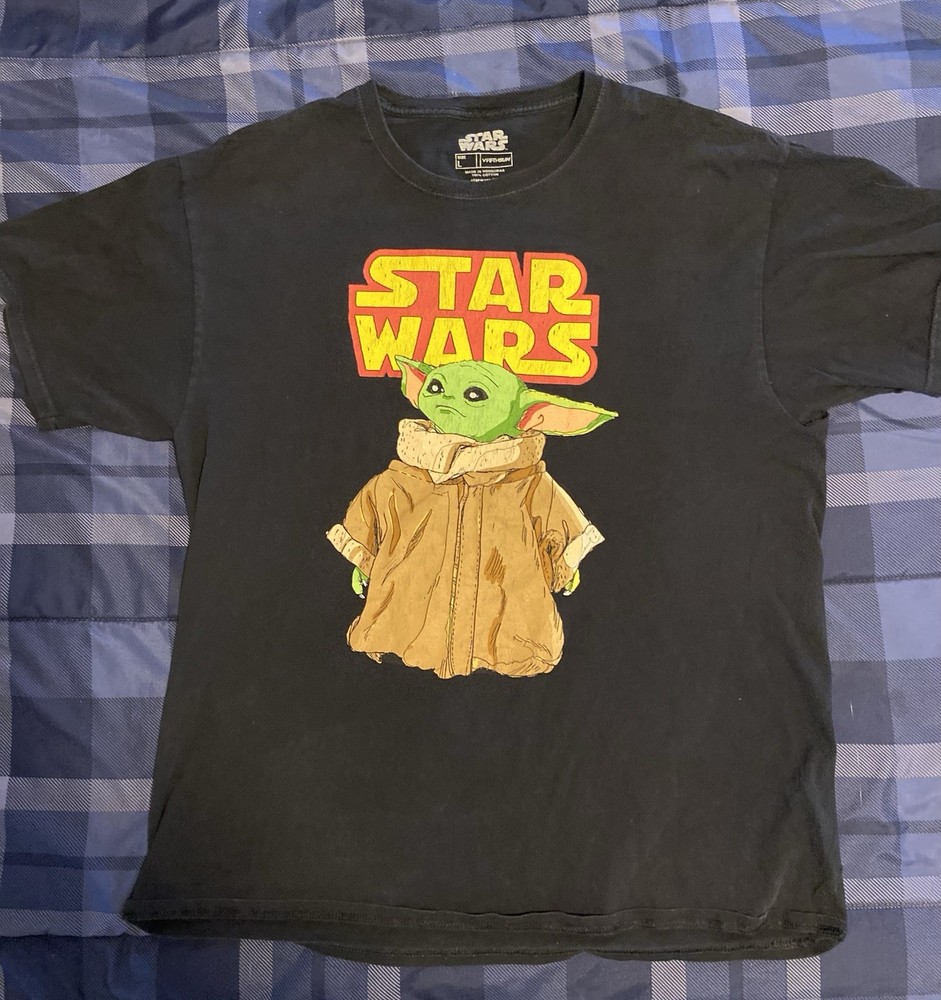 The Mandalorian T Shirt Mens Licensed Star Wars Movie Baby Yoda size large