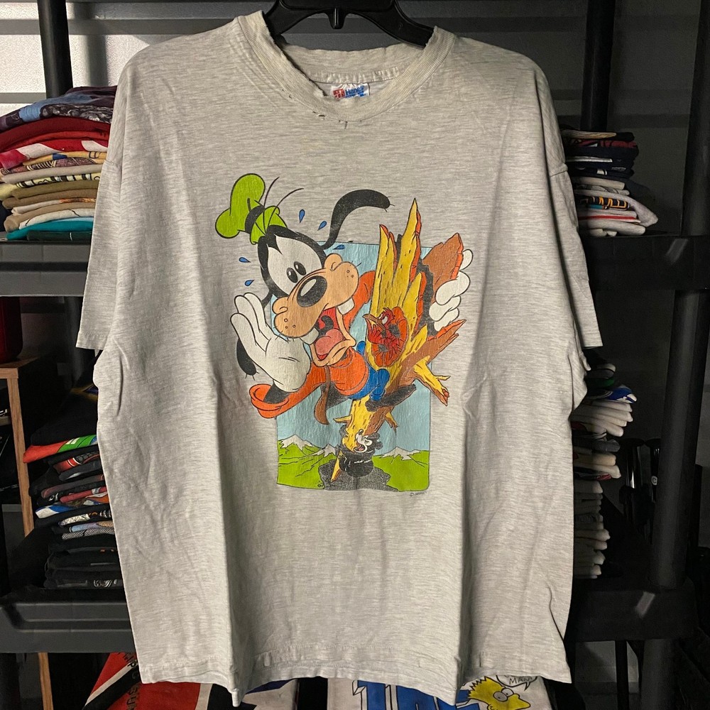 Vintage 90s Goofy Walt Disney Retro Cartoon Promo T Shirt XL