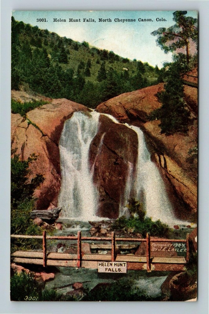 Canon Colorado, HELEN HUNT FALLS, Nature Scenic View, Vintage Postcard