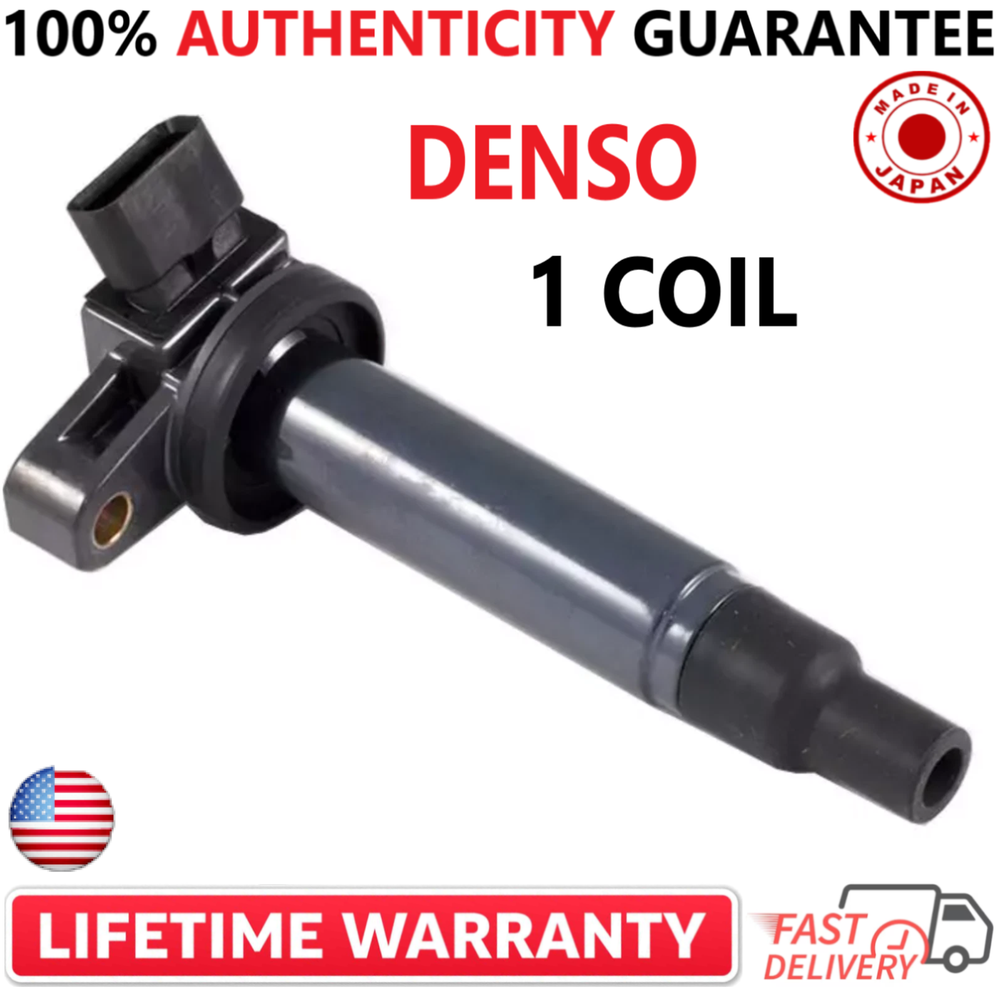 x1 OEM DENSO Ignition Coil For 1998-2009 Toyota & Lexus 4.3L/ 4.7L, 90080-02249