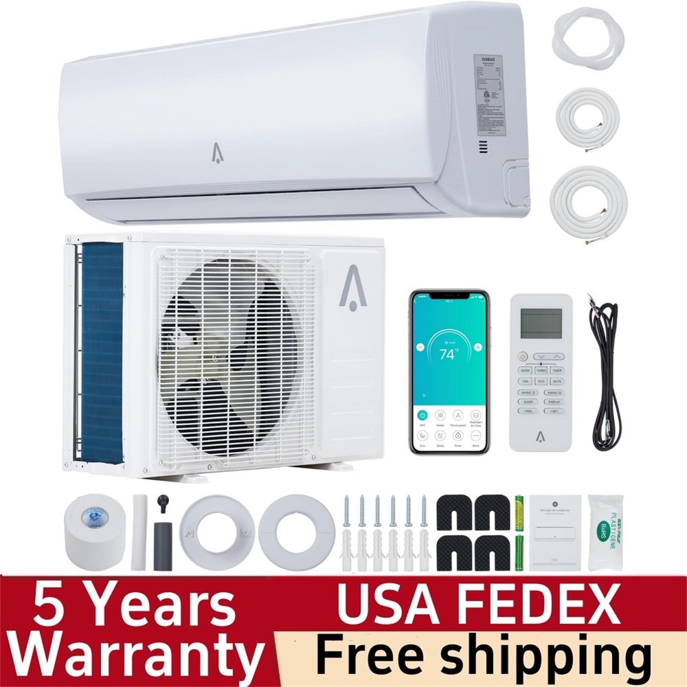 36K BTU Ductless Mini Split AC & Heat Pump 19 SEER2 High Efficiency