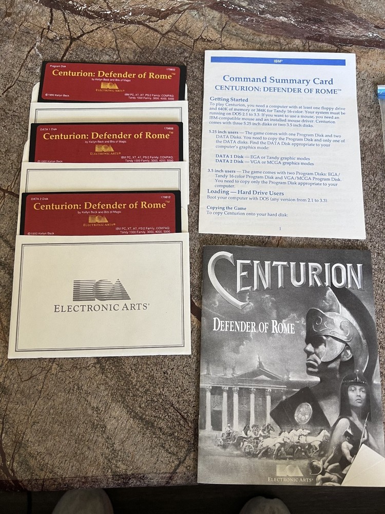Centurion: Defender of Rome IBM PC Video Game Strategy Floppy Disk