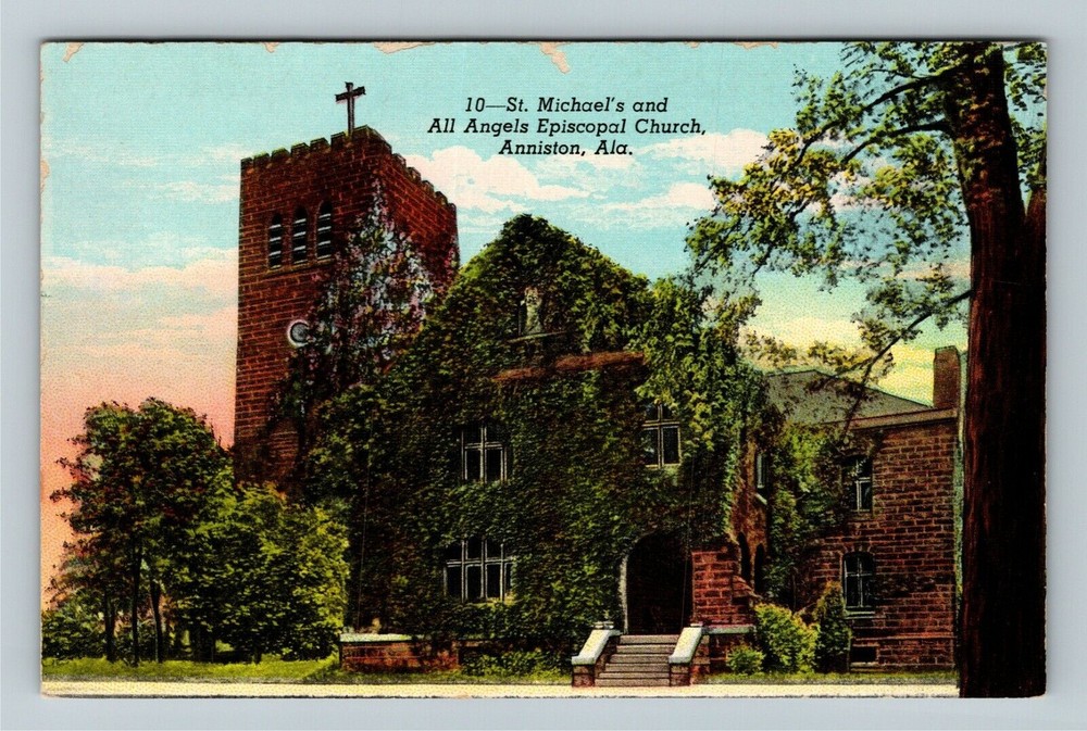 Anniston AL-Alabama, St Michaels & All Angels Episcopal Church Vintage Postcard