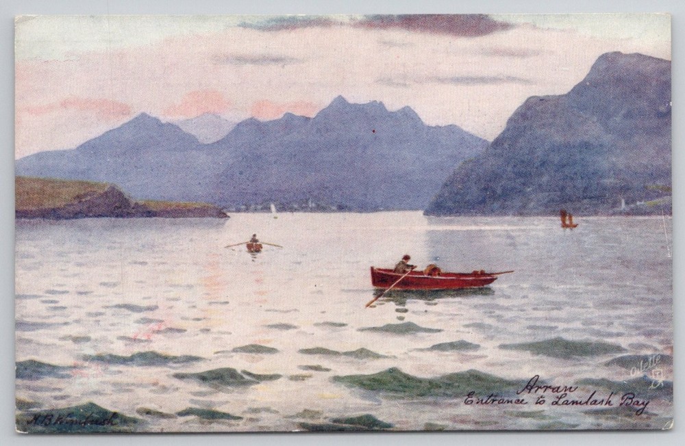 Arran Lamlash Bay Scotland Oilette Postcard H.B. Wimbush Tuck's No. 7539