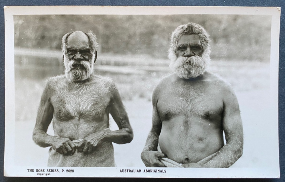 1920s ORIGINAL PHOTOGRAPH POSTCARD ROSE SERIES AUSTRALIAN ABORIGINALS FREE POST