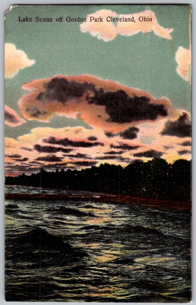 Antique Postcard Gordon Park Lake Scene Cleveland, OH 1910s