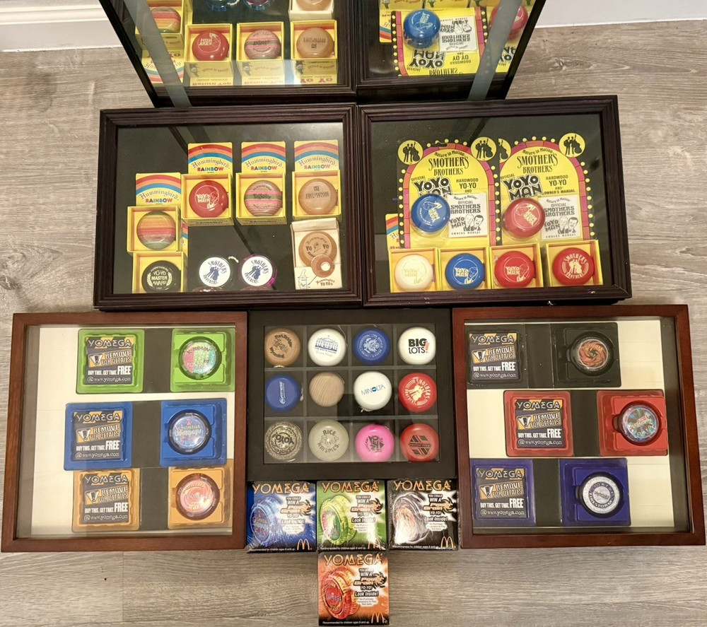 Antique yoyo set framed new in packaging