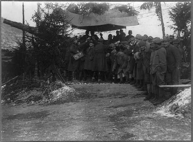 Photo:American Red Cross,Monte Grappa,Italian Front,WWI,gifts,camoflauged