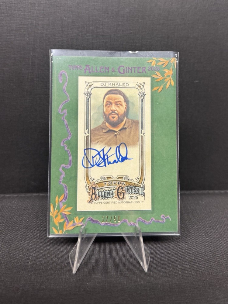 2025 Topps Allen & Ginter DJ KHALED Mini Framed On Card Autograph  27/50 MA-DK